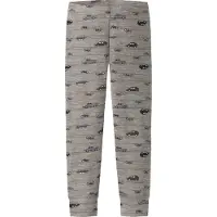 Name It Mini Nmmwang Wool Rib Longjohn Aop Noos - Grey - 116