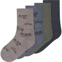 Name It Mini Nmmwak Wo/Bl 4P Sock - Multi/patterned - 31-33