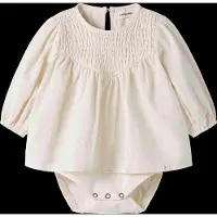 Lil´ Atelier Nbfnella Ls Loose Body Shirt Lil - Cream - 74