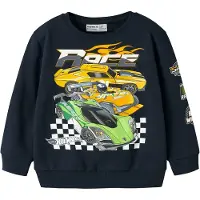 Name it Nmmjerry Hotwheels Nreg Sweat Unb Mat - Navy - 98