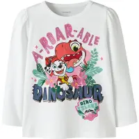 Name it Nmfjette Paw Ls Top Box Noos Cplgm - White - 116