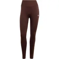Adidas Leggingsit 'Essentials' tummanruskea / valkoinen