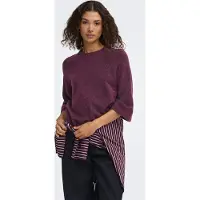 ONLY Onlsimoni 3/4 Pullover Knt Noos - Burgundy - L