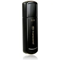 Transcend JetFlash 350 USB 2.0 8 Gt -muistitikku, musta