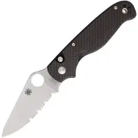 Spyderco ButtonUp Carbon Fiber kääntöveitsi, combo terä