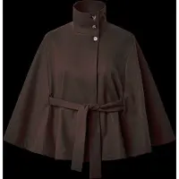 Pieces Pcaiken Cape Jacket W. Belt Bc - Brown - XS