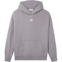 Calvin Klein Jeans Ls Woven Label Terry Po Hoodie - - Grey - XL