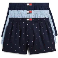 Tommy Hilfiger Bokserishortsit 'Heritage' laivastonsininen / vaaleansininen / punainen / valkoinen
