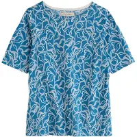 Seasalt Cornwall Paita 'Poisson' sininen / opaali / offwhite