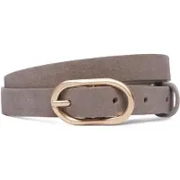Calvin Klein Organic Buckle Suede Belt 20Mm - Brown - 95
