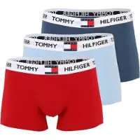 Tommy Hilfiger Underwear Bokserishortsit 'Heritage' savunsininen / vaaleansininen / punainen / valkoinen