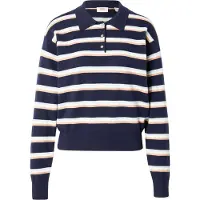 Levi's Neulepaita 'Super Soft LS Polo' laivastonsininen / vaaleansininen / meleerattu oranssi / valkoinen