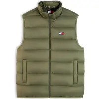 Tommy Hilfiger Tjm Light Down Packable Vest - Khaki green - XXL