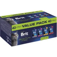 Brit Premium by Nature Value pack Adult Box - wet cat food - 40x100g