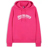 Tommy Hilfiger Collegepaita 'ESS' fuksia / valkoinen