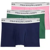 Ralph Lauren Bokserishortsit 'Classic' laivastonsininen / vihreä / vaalea pinkki / valkoinen