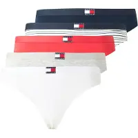 Tommy Hilfiger Underwear Stringit laivastonsininen / meleerattu harmaa / kirkaanpunainen / valkoinen