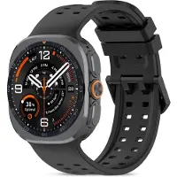 TechProtection -silikonihihna Samsung Galaxy Watch Ultra 47 mm:lle – musta