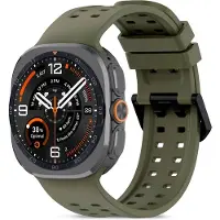 TechProtection -silikonihihna Samsung Galaxy Watch Ultra 47 mm:lle – oliivinvihreä