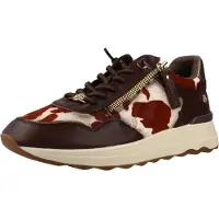 Carmela for woman. 16436002-MARRON Brown Leather Sneakers 164360 (41), 3 to 5 cm, Laces, Casual