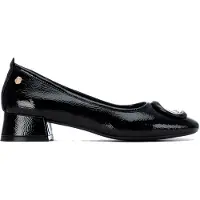 Carmela for woman. 16436301-NEGRO Black Leather Ballet Flats 164363 (38), 3 to 5 cm, None, Casual, Classic, Patent Leather