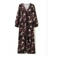 Noella N-Lilith Maxi Dress - Burgundy - XL