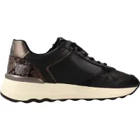 Carmela for woman. 16422104-NEGRO Black Leather Sneakers 164221 (41), 3 to 5 cm, Zip, Casual