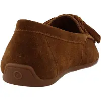 Carmela for woman. 16414604-CAMEL Light Brown Leather Moccasins 164146 (38), Flat, Split Leather, None, Casual