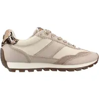 Carmela for woman. 16423801-BEIGE Beige leather sneakers 164238 (38), 3 to 5 cm, Laces, Casual