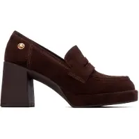 Carmela for woman. 16440003-MARRON Brown Leather Moccasins 164400 (41), 5 to 8 cm, Split Leather, None, Casual, Classic