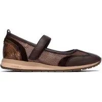 Carmela for woman. 16435304-MARRON Brown Leather Ballet Flats 164353 (39), Velcro, Casual