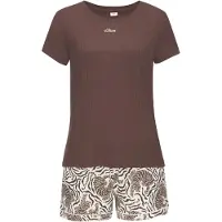 s.Oliver Pyjama vaaleabeige / ruskea