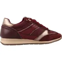 Carmela for woman. 16423302-BURDEOS Grain leather sneakers 164233 burgundy (38), Flat, Laces, Casual, Maroon