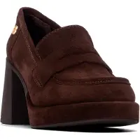 Carmela for woman. 16440003-MARRON Brown Leather Moccasins 164400 (41), 5 to 8 cm, Split Leather, None, Casual, Classic