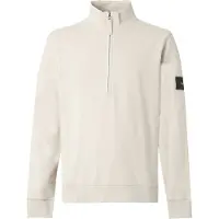 Calvin Klein Jeans Ls Eu 350Terry Badge Qtr Zip - Cream - XXL