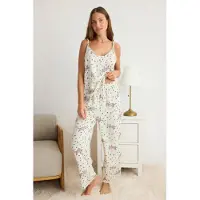Trendyol Pyjama säämiskänkeltainen / marine / vaaleansininen / vanha roosa