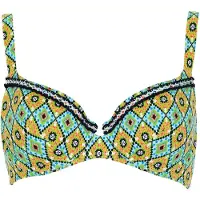 Sunflair Bikinitoppi vaaleansininen / kiivi / valkoinen
