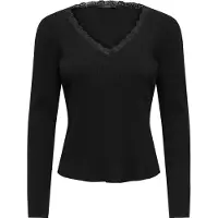 ONLY Onlsara Sharai L/S V-Neck Top Jrs Noos - Black - M