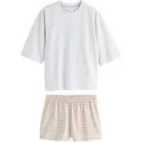 Next Pyjamashortsit hiekka / meleerattu harmaa