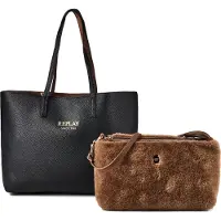 Replay Shopperit Nahka 36 cm Musta