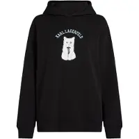 Karl Lagerfeld Collegepaita 'Choupette-Skizzen' vaaleansininen / musta / valkoinen