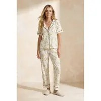 Trendyol Pyjama keltainen / tummanvihreä / valkoinen