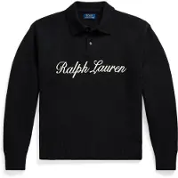 Ralph Lauren Relaxed Fit Logo Wool-Blend Sweater - Black - XL