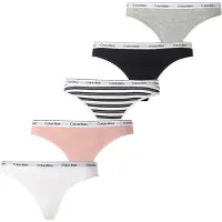Calvin Klein Thong 5 Pk - Black - XL