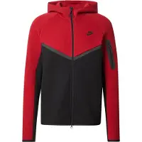 Nike Collegetakki 'Tech Fleece' tummanharmaa / punainen / musta