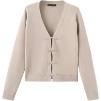 Mango Toggle Knit Cardigan - Beige - S