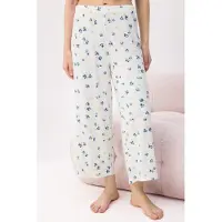 Trendyol Pyjamahousut laivastonsininen / vaaleansininen / ruohonvihreä / valkoinen