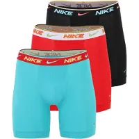 Nike Bokserit Essential Cotton Stretch 3-pack - Turkoosi/punainen/musta, koko Large
