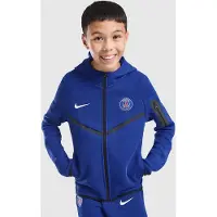 Nike Paris Saint-germain Huppari Nsw Tech Fleece Fz - Sininen/valkoinen Lapset - , koko M: 137-147 cm