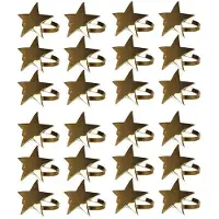 Typecat 24 Pcs Five-Pointed Star Napkin Ring,Christmas Napkin Ring Suitable for Holiday Parties,Dinners,Wedding Receptions,Etc
